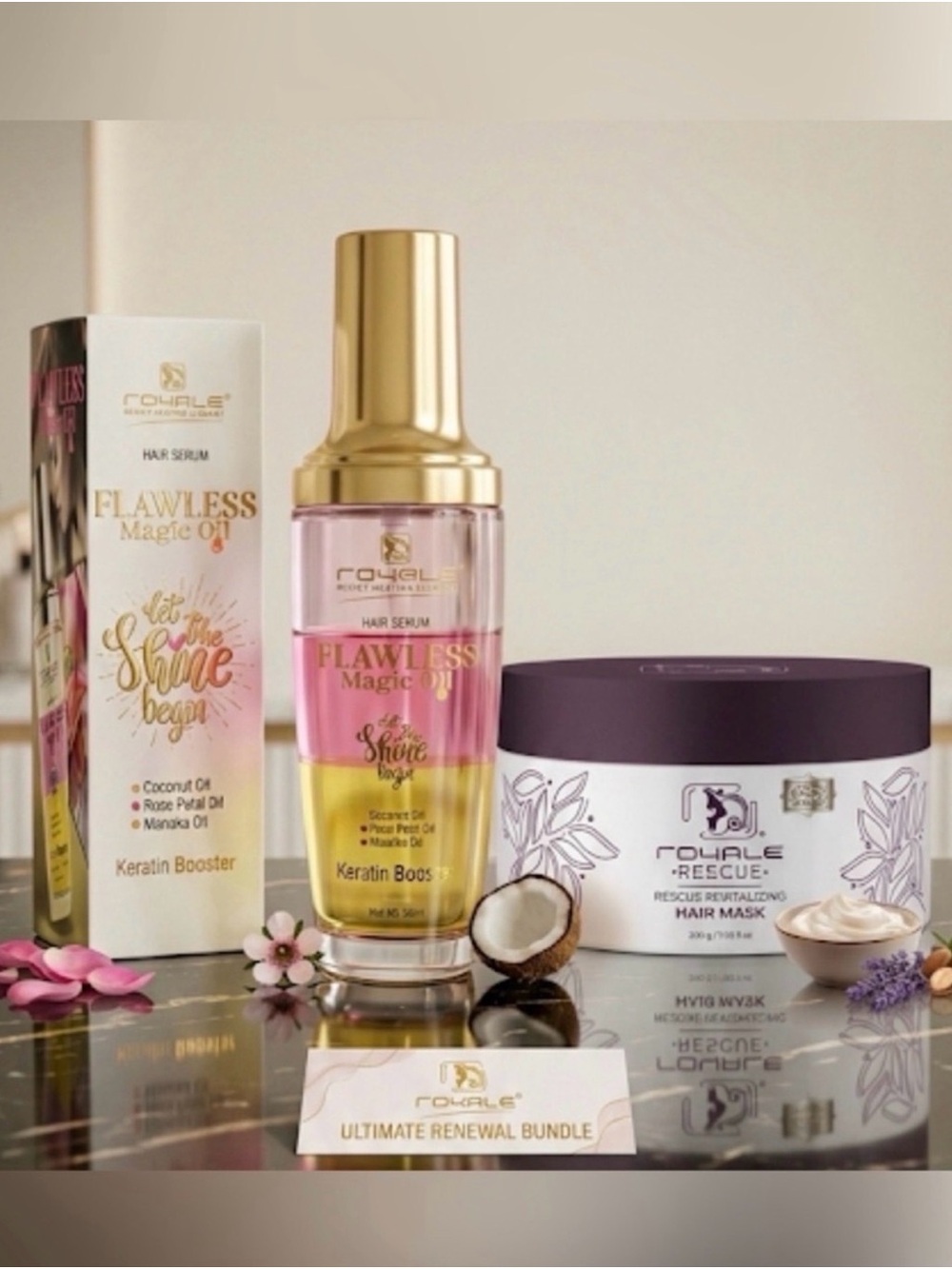 🔥Royale Flawless Oil Keratin Booster & Hair Mask BUNDLE🔥 ~ Retail $400